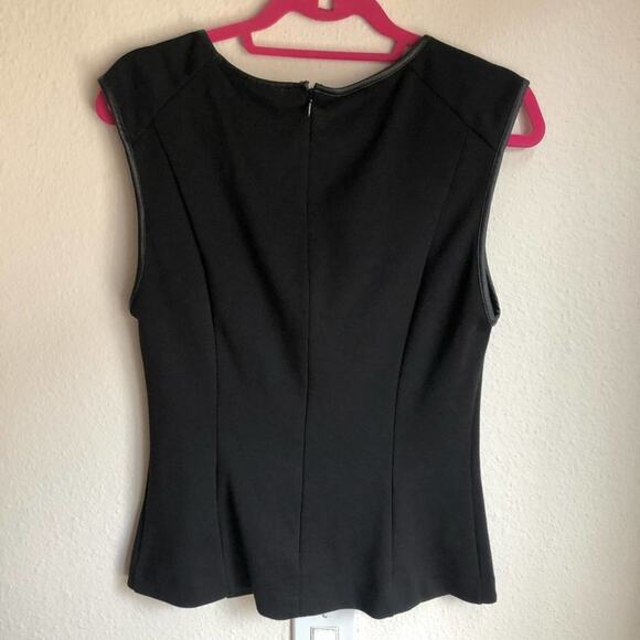 Robbie & Nikki Black Seamed Lace-Inset Top - Picture 4 of 6